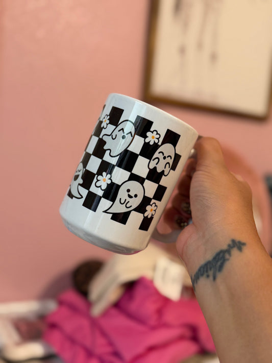 Ghost flowers mug